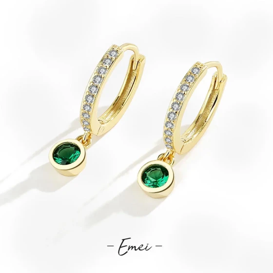 New trendy foreign trade style, simple and elegant, fresh and delicate earrings, elegant Korean-style colorful zircon earrings, high-end accessories for women