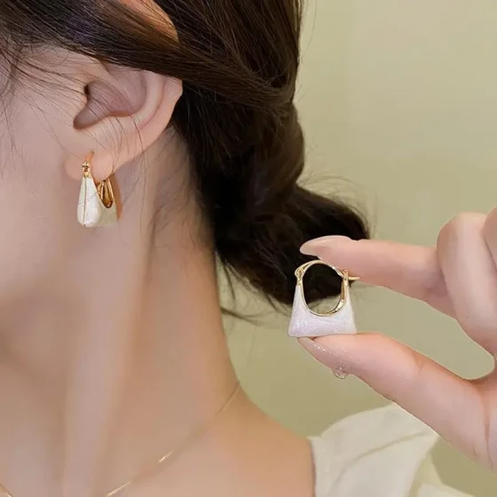 Korean-style small luxury earrings for women, niche light-luxury design stud earrings