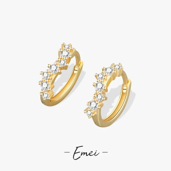 Light Luxury ins Geometric wave-shaped simple earrings, sweet girl style, diamond-studded hoop earrings, ear clips, and studs for women