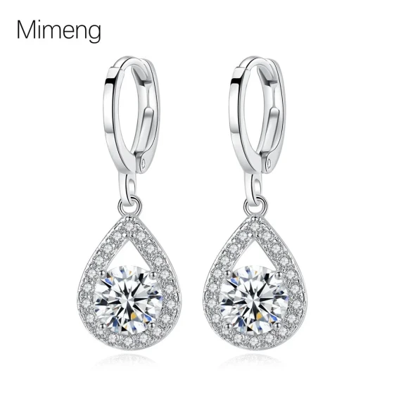 New Korean Water Drop Zircon Earrings: Light Luxury, Fashionable, Unique Design, and Personalized Style