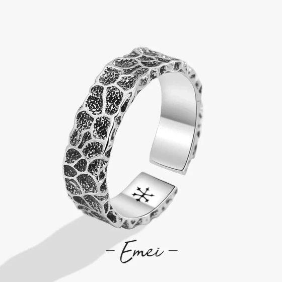 New Hammer Pattern Ring for Men, Trendy ins Adjustable Open Ring for Men, Personalized Vintage Style Men's Ring
