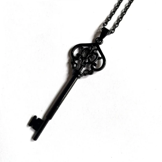 Hot Sale  Key necklace-Antique Vintage Black Copper Key Necklace-Key necklace