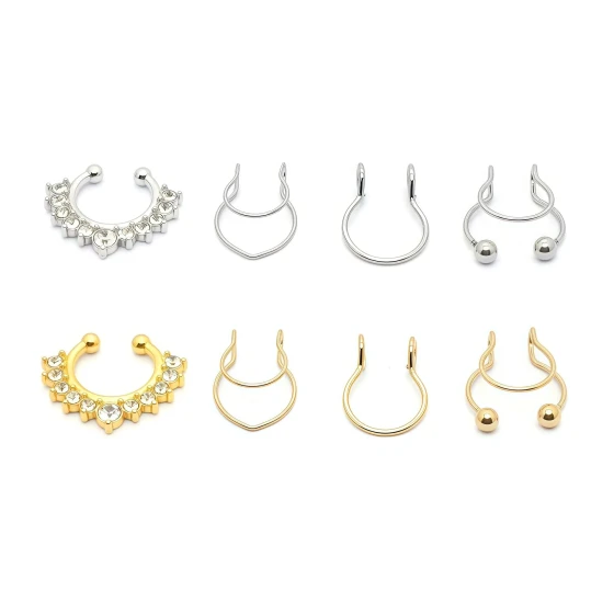 New arrivals: New stainless steel non-piercing nose clips and various decorative items