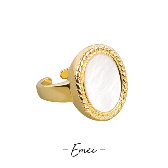 European and American style minimalist influencer925Sterling silver shell ring Vintage Palace Style Women's Ring Japanese and Korean Style INS Index finger ring