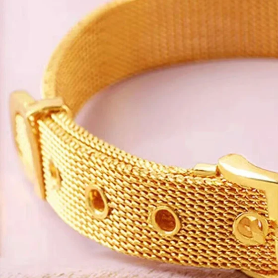 Titanium steel bracelet Non-fading stainless steel bracelet with a high-end feel for girls Mesh-style simple and fashionable bracelet