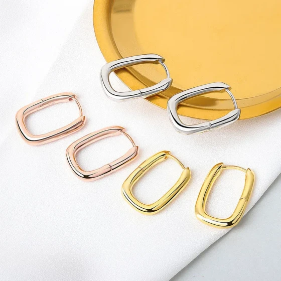 Fashionable circular earrings with a high-end feel, feminine niche earrings, French-style studs, new trendy model