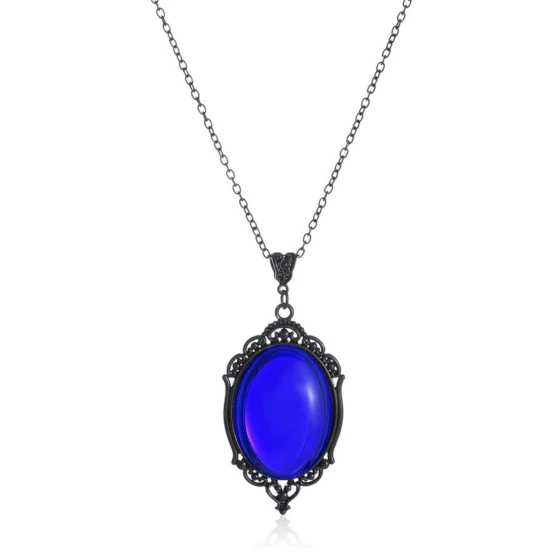 Foreign Trade  Vintage Stardust Gothic Necklace，Embossed Crystal Pendant