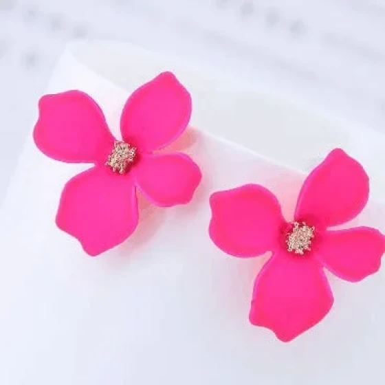 New floral earrings from Korea, unique and versatile, long style, stylish studs, trendy earrings, internet celebrity earrings, women's accessories