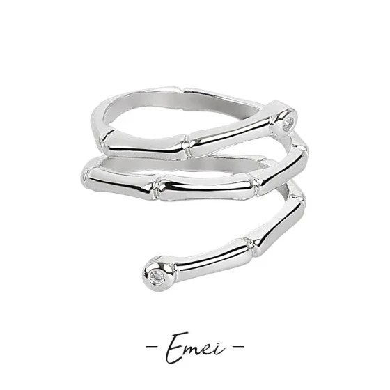 Bamboo ring for men and women, niche design Light Luxury ns Trendy and stylish minimalist adjustable ring with a unique internet celebrity vibe