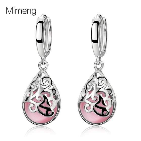 Patterned Moonlight Cat's Eye Stone Totem Trendy Ear Accessories Ear Clips Creative Women's Fashion Wishing Pool Earrings Jewelry