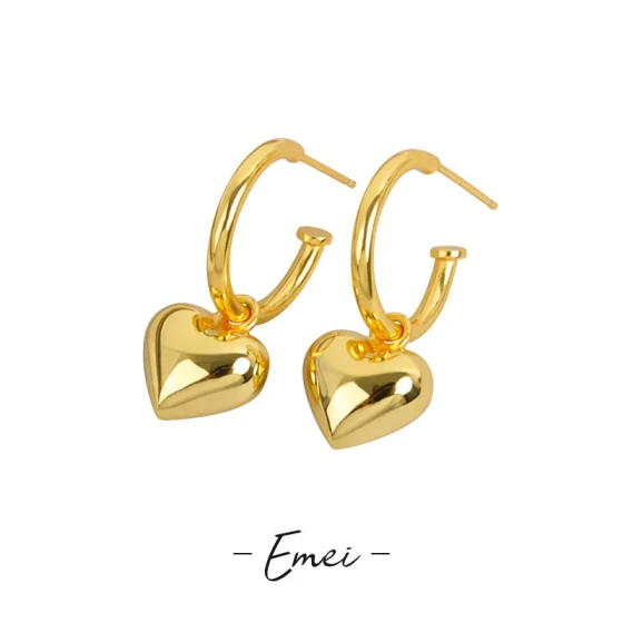 Korean Style INS Unique and stylish glossy heart-shaped earrings for women, super fairy-like, fresh and cute heart-shaped ear clips, studs, and ear accessories