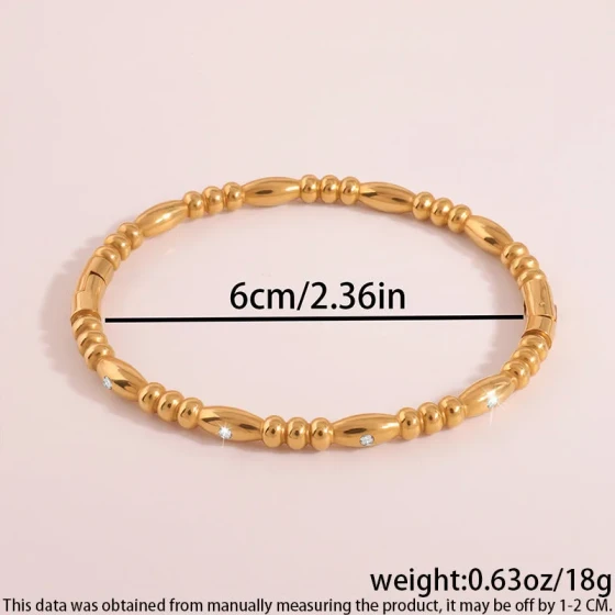 Titanium steel bracelet for women, high-end water drop bamboo design with diamonds, popular fashion versatile personalized bracelet