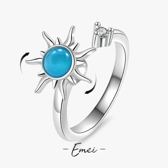 Rotatable Sunflower Ring for Women, Simple, Fashionable, Versatile, Creative, Adjustable, Trendy Hand Accessory