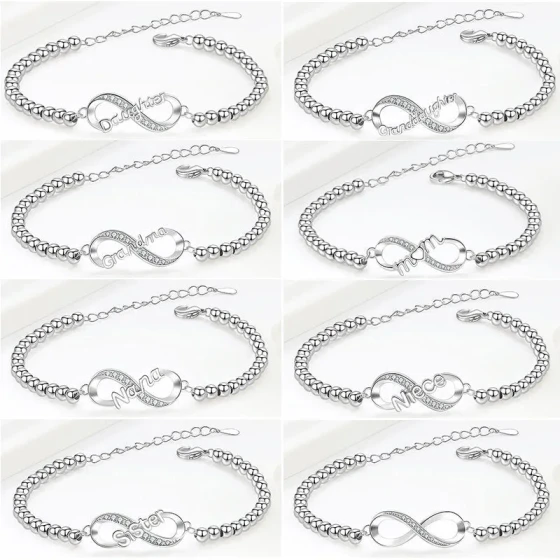 Fashionable and exquisite infinity heart-shaped bracelet, new jewelry, bracelet, holiday party, travel gift for women