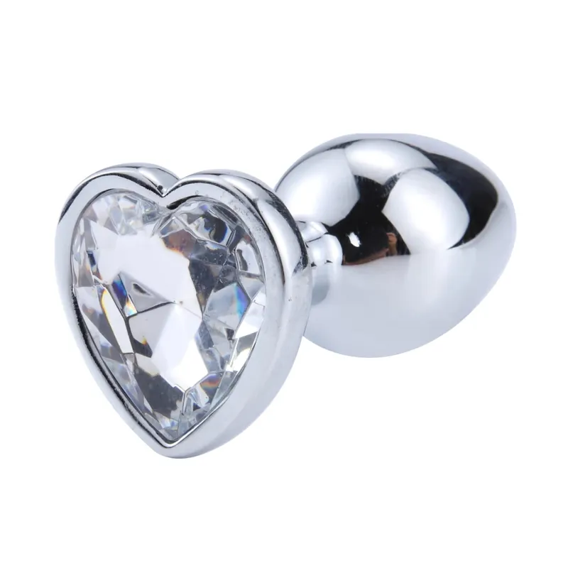 Metal Anal Plug for Beginner Crystal Heart Shape Butt Plug Masturbation Stimulator For Women Dildo Sex Toy Men Prostate Massager — image 9