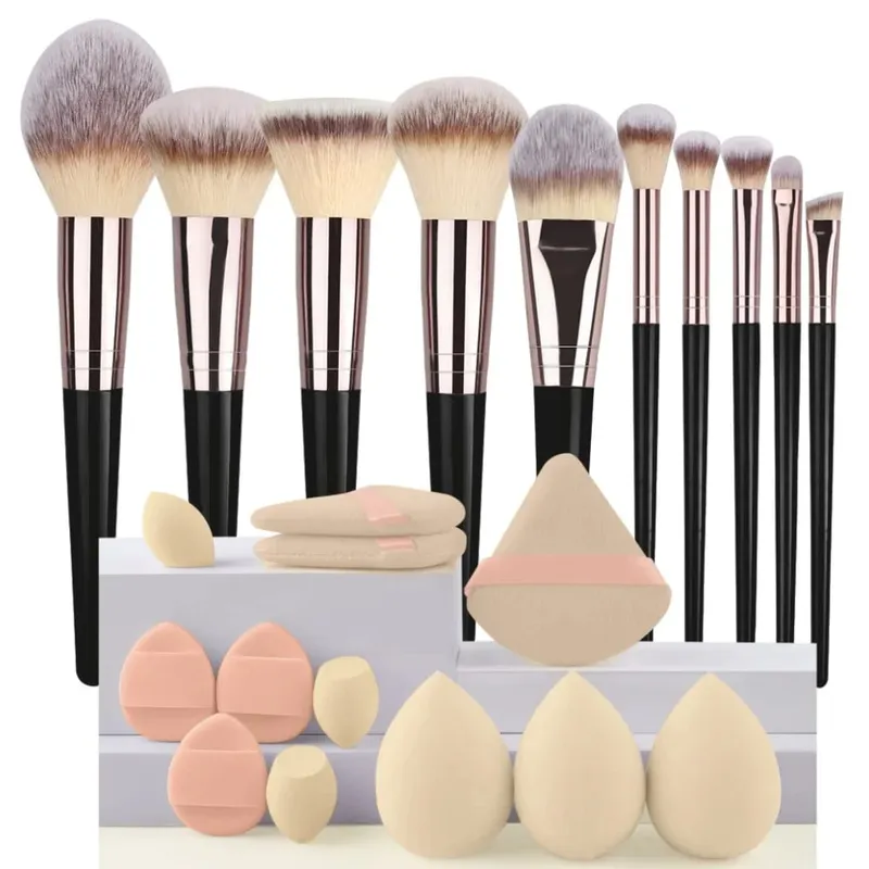 Luxe Makeup Brushes Set Soft Fluffy Cosmetics Foundation Blush Powder Eyeshadow Kabuki Blending Makeup Brush Beauty Tool — image 17