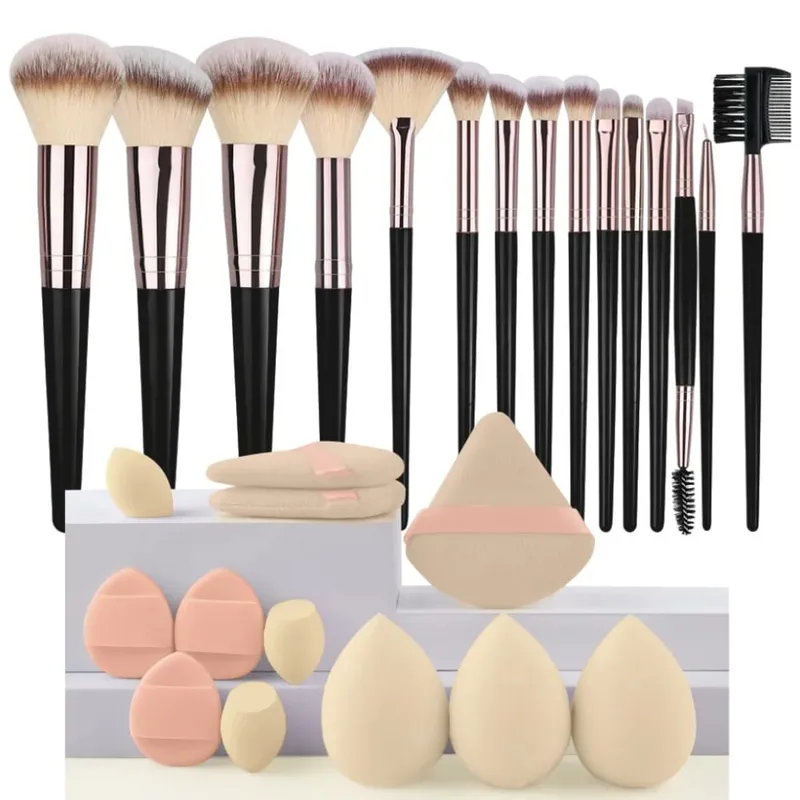 Luxe Makeup Brushes Set Soft Fluffy Cosmetics Foundation Blush Powder Eyeshadow Kabuki Blending Makeup Brush Beauty Tool — image 16