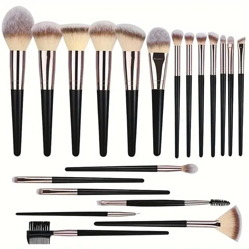 Luxe Makeup Brushes Set Soft Fluffy Cosmetics Foundation Blush Powder Eyeshadow Kabuki Blending Makeup Brush Beauty Tool — image 18