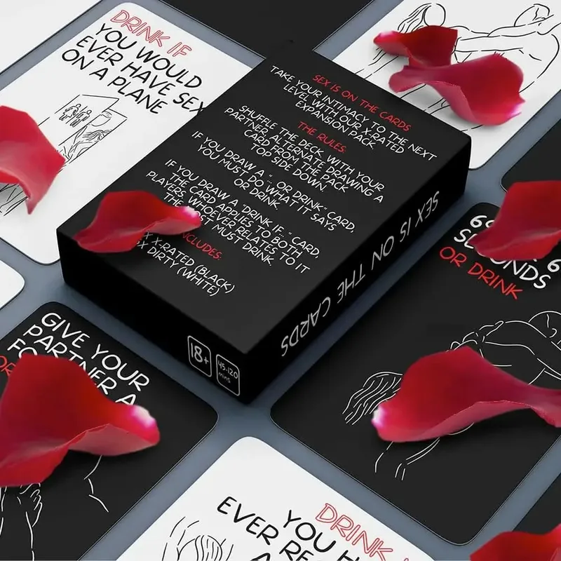 Drunk Desires Couples Drinking Card Game Romantic Interactive Party Board Game Paper Card Set For Date Night Valentine's Day Couple Gathering Entertainment