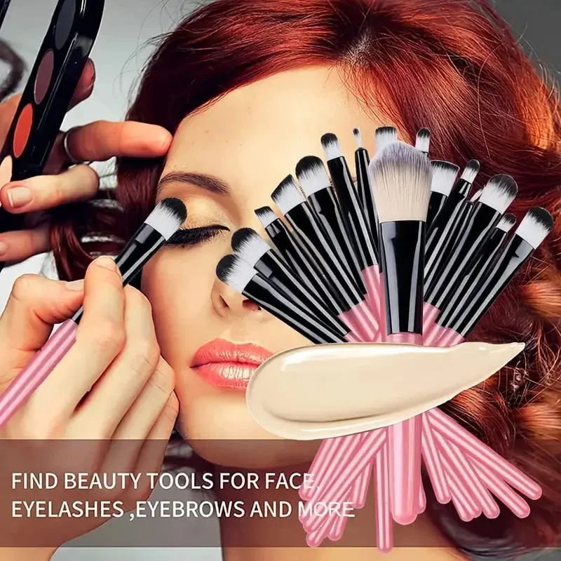 12/32pcs Makeup Brush and Sponge Set Professional Makeup Brush Set Beauty Blender Triangle Powder Puff Clean Powder Puff — image 5