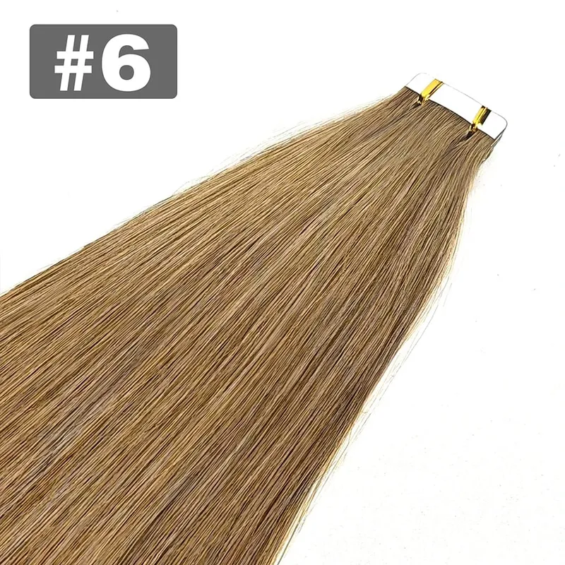 20pcs Tape In Human Hair Extensions Straight Invisible Seamless Natural Black 100% Brazilian Human Hair Tape Ins Hair Extensions