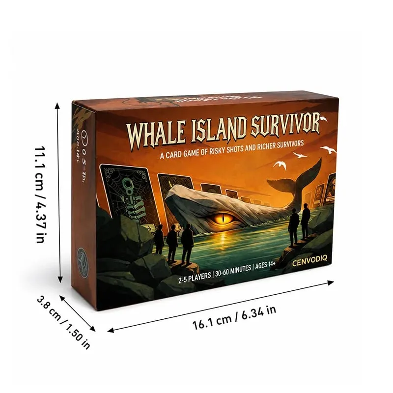 Whale Island Survivor Card Game for 2-5 Players Survival Strategy Adventure with Role Cards Skill Choices Ages 14+