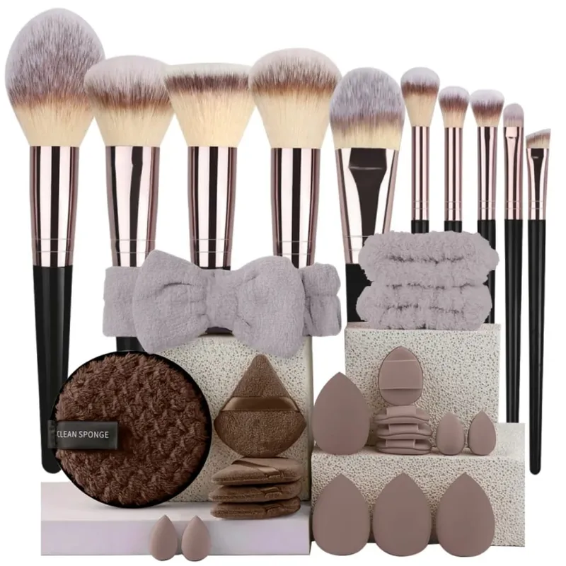 Luxe Makeup Brushes Set Soft Fluffy Cosmetics Foundation Blush Powder Eyeshadow Kabuki Blending Makeup Brush Beauty Tool — image 10
