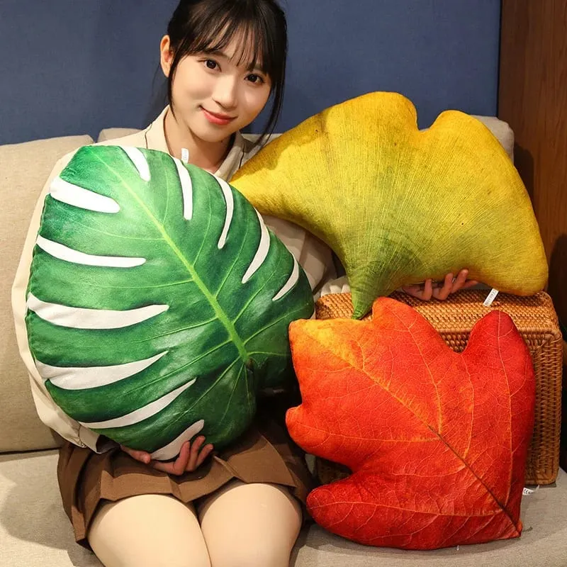 Leaf Pillow Succulent Leaf Shaped Throw Pillow For Indoor Couch Sofa Living Room Home Decor Plant Lovers Garden Lovers