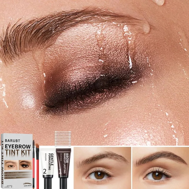 Color Base Eyebrow Dye and Color Agent Combination Set Waterproof and Long-Lasting Without Fading