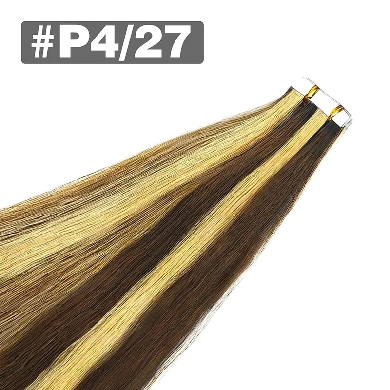 Tape in Hair Extensions Natural Black Straight 100% Remy Human Hair 20pcs 50g/pack Straight Seamless Skin Weft Tape in Extension