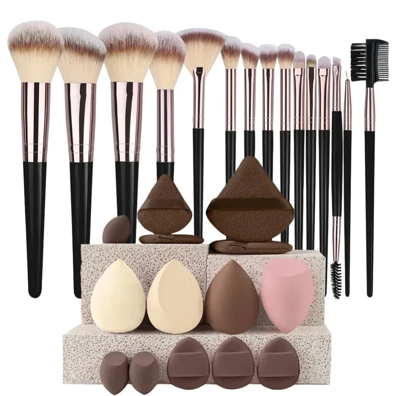 Luxe Makeup Brushes Set Soft Fluffy Cosmetics Foundation Blush Powder Eyeshadow Kabuki Blending Makeup Brush Beauty Tool — image 12