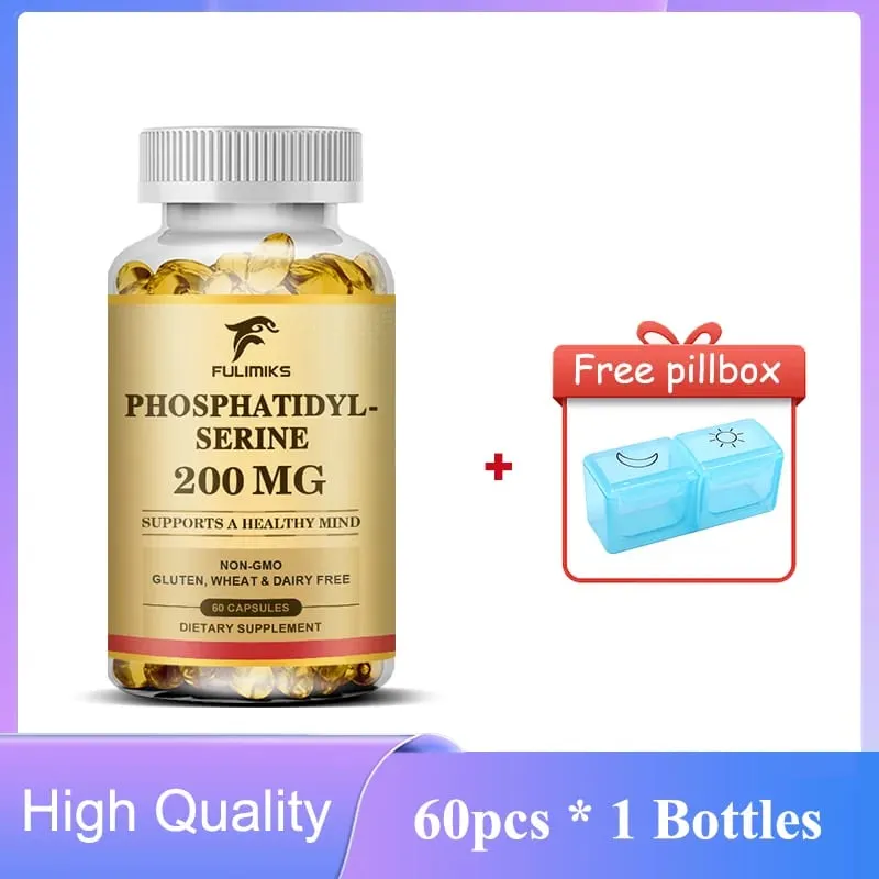 PhosphatidylSerine Kapsülleri Premium Beyin Sağlığı Takviyesi Belleği Destekler Sağlıklı Zihin ve Bilişsel Fonksiyon Stresi Azaltır