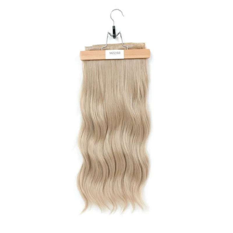 22Inches Clips IN Body Wave Bundles Ombre Brown 6# 220Grams Grey Bio Synthetic Wavy Piano Blond P27/613 4Pcs/Lot Hair Extension