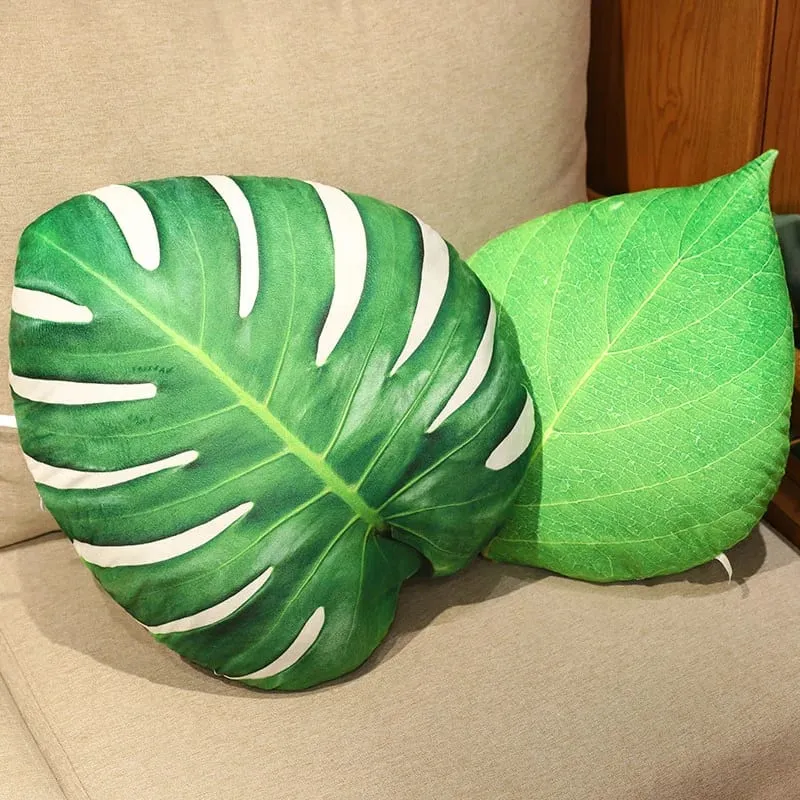 Leaf Pillow Succulent Leaf Shaped Throw Pillow For Indoor Couch Sofa Living Room Home Decor Plant Lovers Garden Lovers
