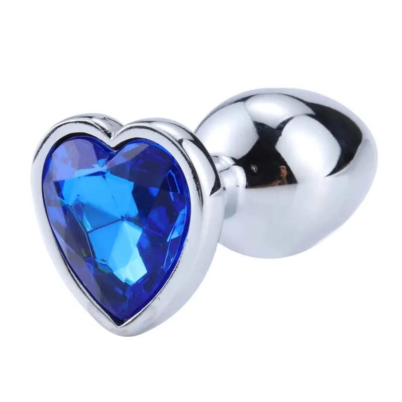Metal Anal Plug for Beginner Crystal Heart Shape Butt Plug Masturbation Stimulator For Women Dildo Sex Toy Men Prostate Massager — image 10