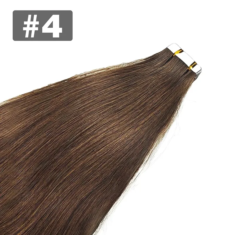 Tape in Hair Extensions Natural Black Straight 100% Remy Human Hair 20pcs 50g/pack Straight Seamless Skin Weft Tape in Extension