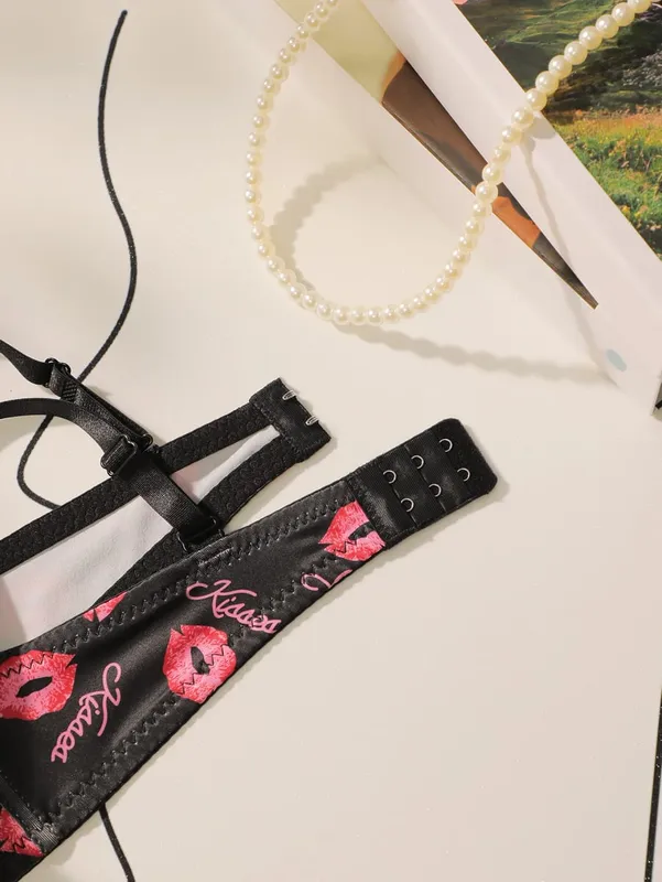 Conjunto de lencería Sexy de encaje con estampado de retazos de alta calidad, sujetadores push-up con aros para mujer, ropa interior femenina, conjunto de bragas S-XL — image 5