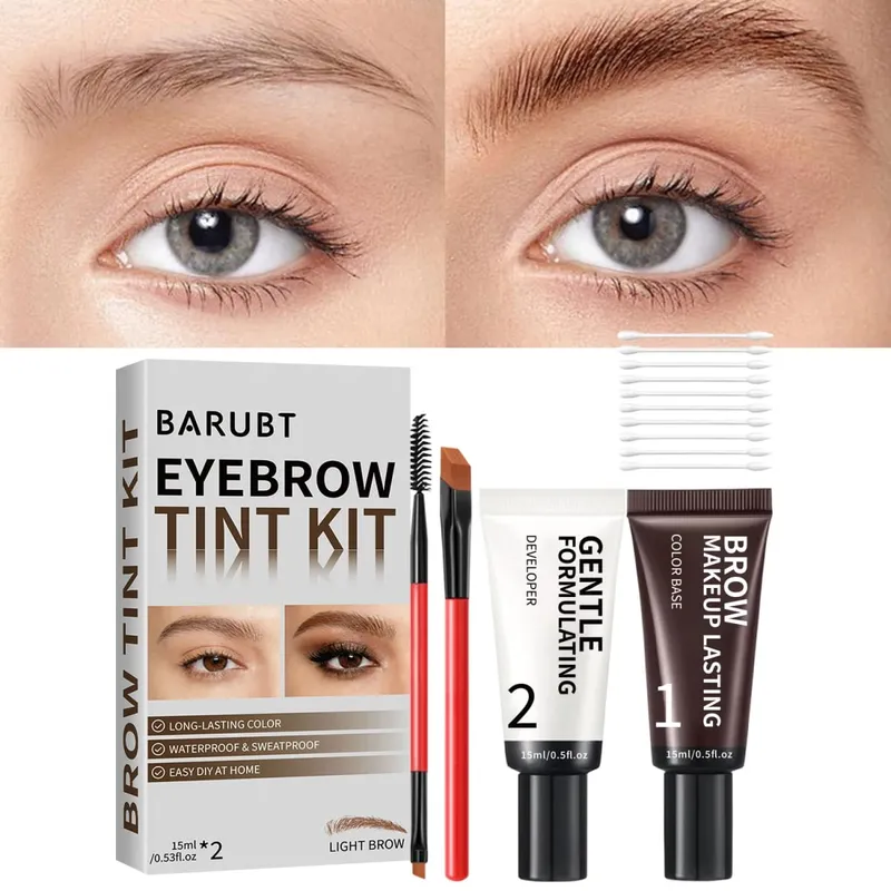 Color Base Eyebrow Dye and Color Agent Combination Set Waterproof and Long-Lasting Without Fading
