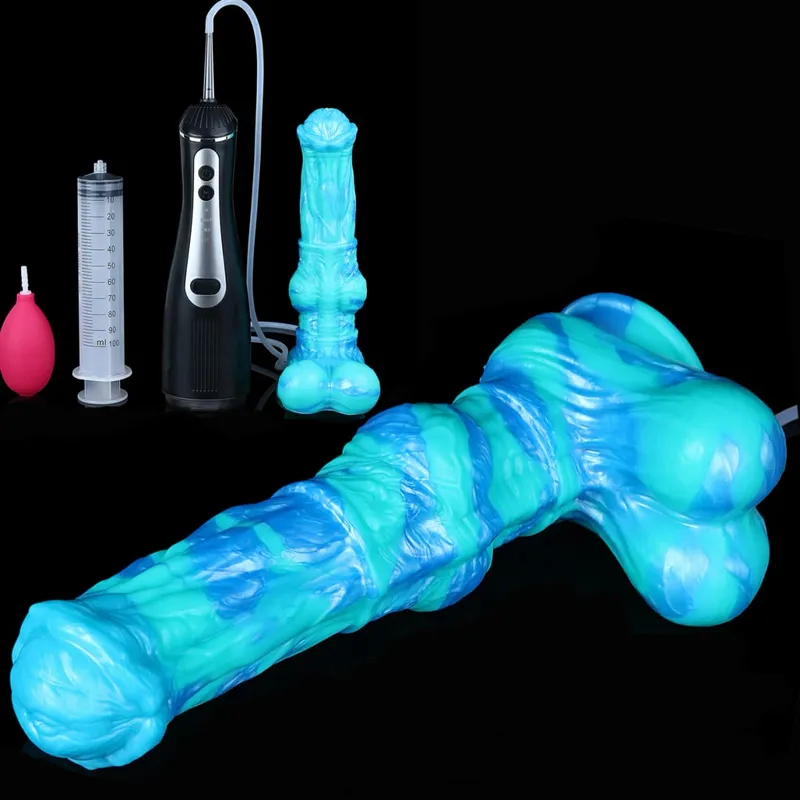 Silicone elétrico esguicho fantasia vibradores com ventosa massageador de próstata ejaculação pênis brinquedos sexuais para mulheres homens