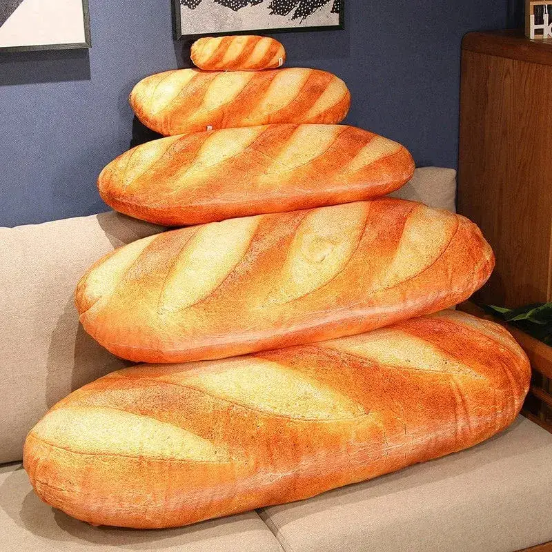 3D Simulation Bread Plush Pillow Soft Butter Toast Bread Food Pillow Lumbar Back Cushion Stuffed Toy for Home Decor — image 2