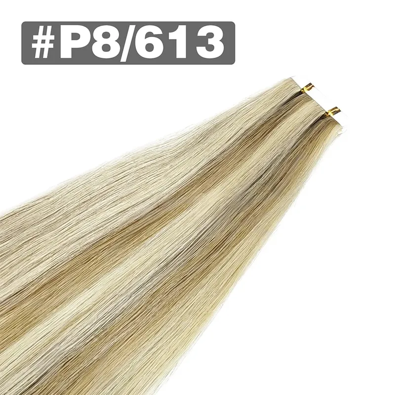 Tape in Hair Extensions Natural Black Straight 100% Remy Human Hair 20pcs 50g/pack Straight Seamless Skin Weft Tape in Extension