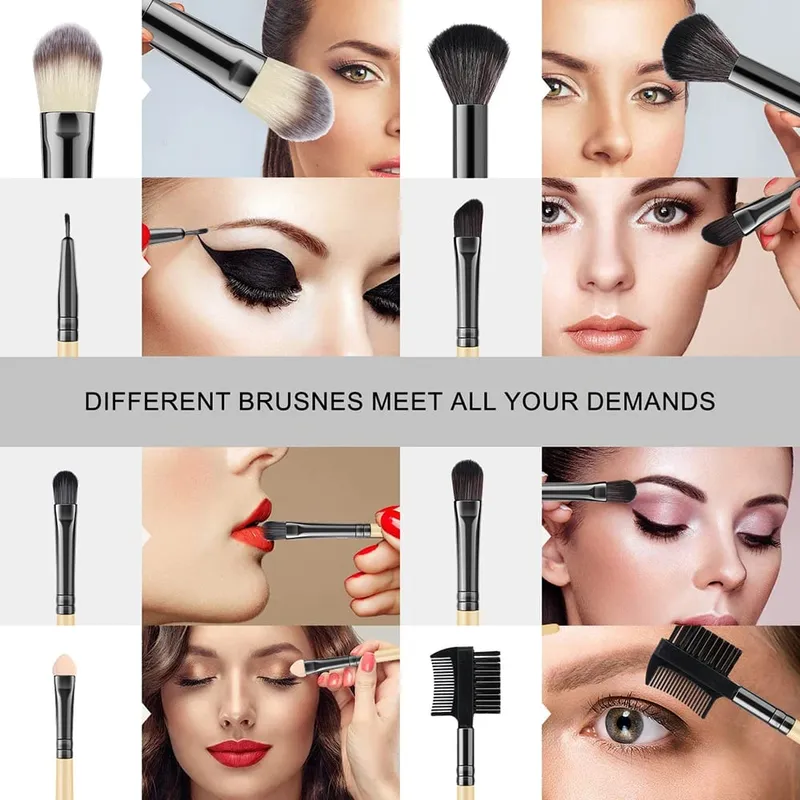 13/32Pcs Makeup Brushes Set Professional Beauty Cosmetics Foundation Powder Eyeshadow Kabuki Blending Blush Makeup Brush Tool