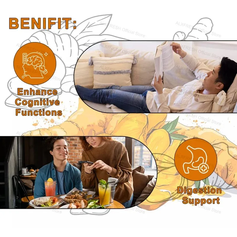 Curcumin Capsules Potent Anti-inflammatory Effects Relieve Joint Swelling Stiffness Slow Aging Improve Mood Promote Digestion