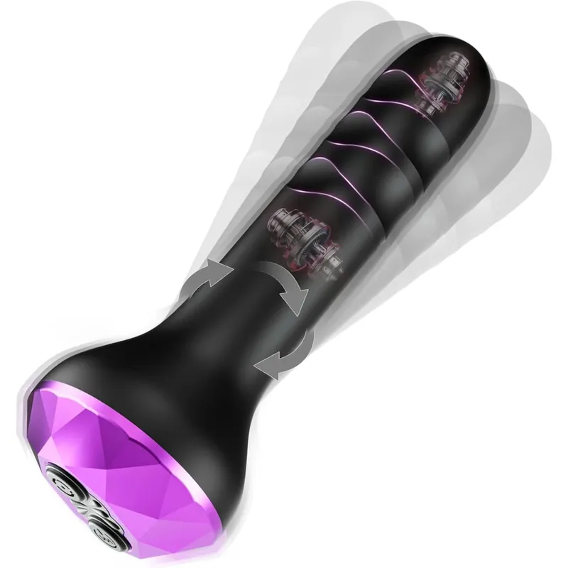 Anal Vibrator Male Prostate Massager Rotating Vibrating Butt Plug Adult Sex Toy for Women Men Gay Couples Dildo Masturbator 18+