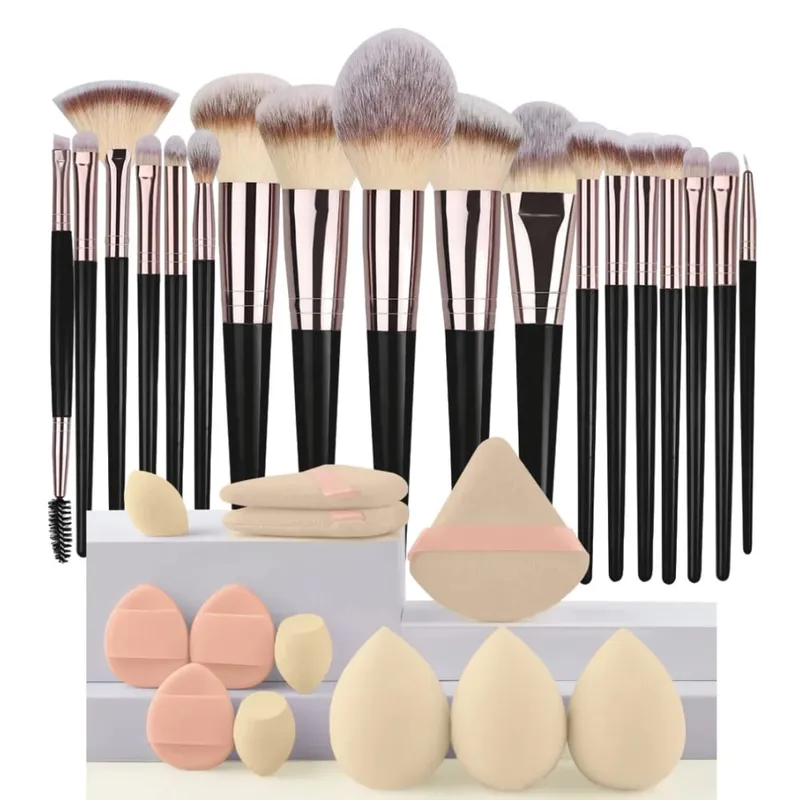 Luxe Makeup Brushes Set Soft Fluffy Cosmetics Foundation Blush Powder Eyeshadow Kabuki Blending Makeup Brush Beauty Tool — image 15