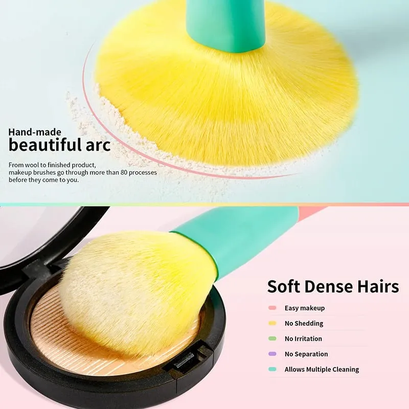 Docolor 15PCS Makeup Brushes Set Kabuki Foundation Powder Blush Eyeshadow Face Blending Concealer Makeup Brushes Beauty Tool