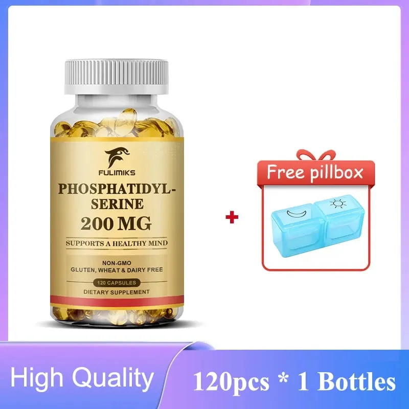 PhosphatidylSerine Kapsülleri Premium Beyin Sağlığı Takviyesi Belleği Destekler Sağlıklı Zihin ve Bilişsel Fonksiyon Stresi Azaltır