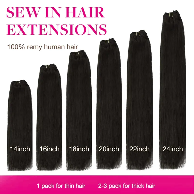 #1B Halo Extensions Human Hair With Clips Natural Black Clip In Hair Extensions Invisible Wire Hair Human Hair Extensions 26In — image 5