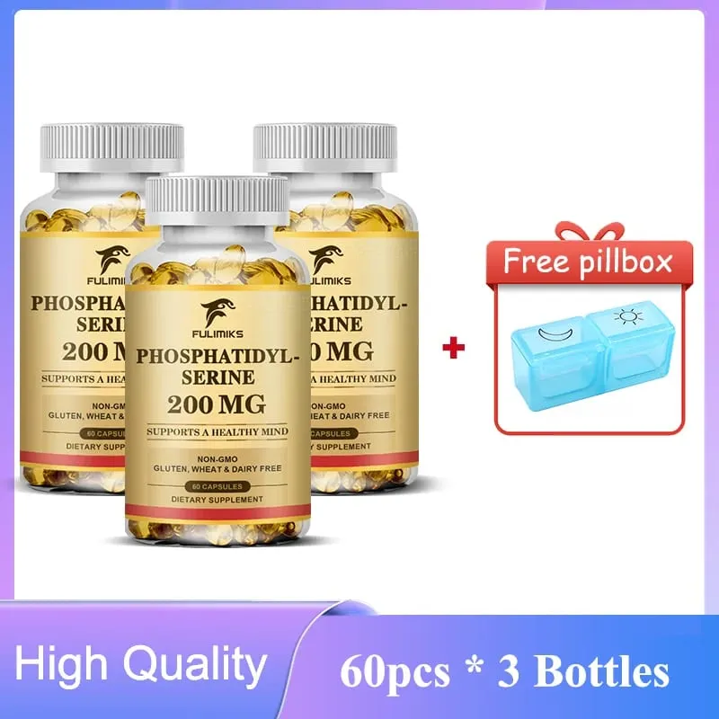PhosphatidylSerine Kapsülleri Premium Beyin Sağlığı Takviyesi Belleği Destekler Sağlıklı Zihin ve Bilişsel Fonksiyon Stresi Azaltır