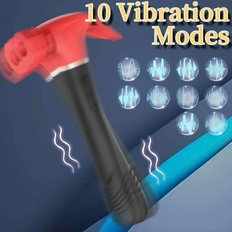 Macchina del sesso multifunzionale del vibratore del martello Stimolazione del punto G. Dildo telescopico Massaggio vaginale Cit Succhiare Masturbatore femminile